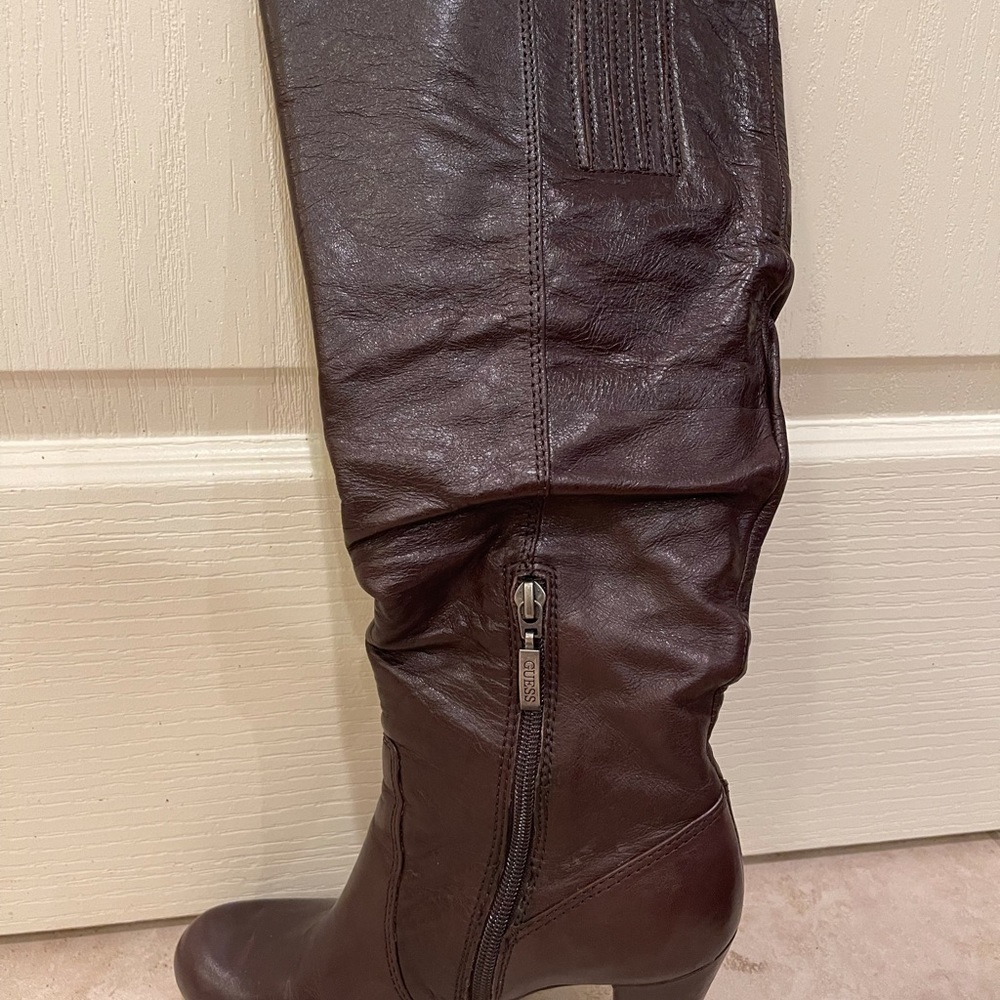 Guess Leather knee high boots - Picture 4 of 9